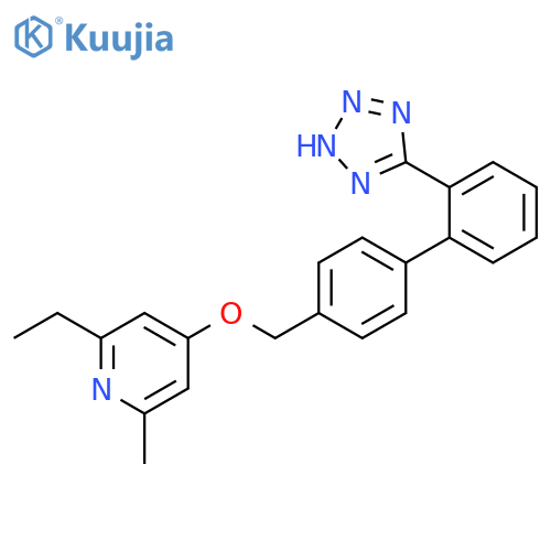 Pyridine,2-ethyl-6-methyl-4-[[2'-(1H-tetrazol-5-yl)[1,1'-biphenyl]-4-yl]methoxy]- structure