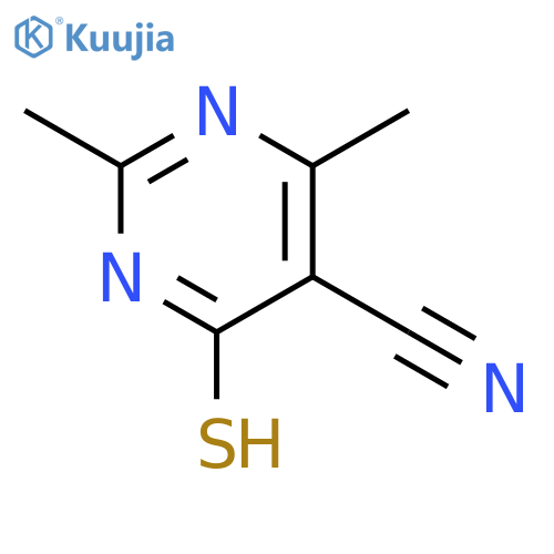 2,6-dimethyl-4-sulfanylidene-1,4-dihydropyrimidine-5-carbonitrile structure