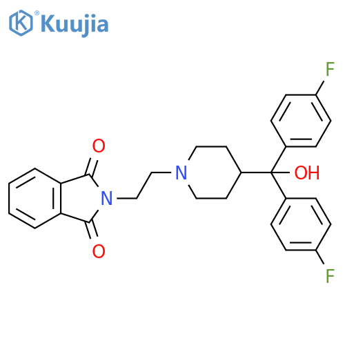 1H-Isoindole-1,3(2H)-dione, 2-[2-[4-[bis(4-fluorophenyl)hydroxymethyl]-1-piperidinyl]ethyl]- structure