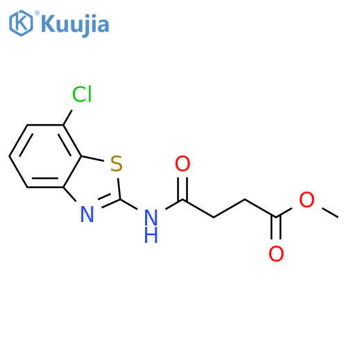 Butanoic acid, 4-[(7-chloro-2-benzothiazolyl)amino]-4-oxo-, methyl ester structure