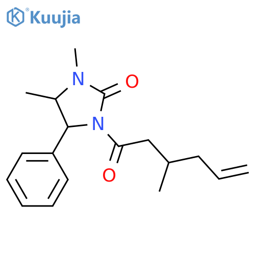 2-Imidazolidinone, 1,5-dimethyl-3-(3-methyl-1-oxo-5-hexenyl)-4-phenyl- structure