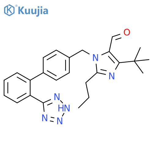 1H-Imidazole-5-carboxaldehyde,4-(1,1-dimethylethyl)-2-propyl-1-[[2'-(1H-tetrazol-5-yl)[1,1'-biphenyl]-4-yl]methyl]- structure