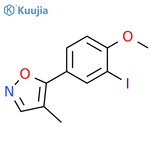 5-(3-Iodo-4-methoxy-phenyl)-4-methyl-isoxazole structure