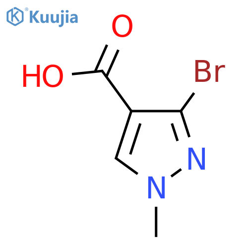 3-Bromo-1-methyl-1H-pyrazole-4-carboxylic acid structure