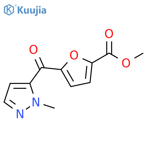 5-(2-Methyl-2H-pyrazole-3-carbonyl)-furan-2-carboxylic acid methyl ester structure