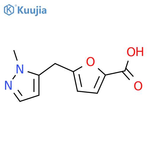 5-(2-Methyl-2H-pyrazol-3-ylmethyl)-furan-2-carboxylic acid structure