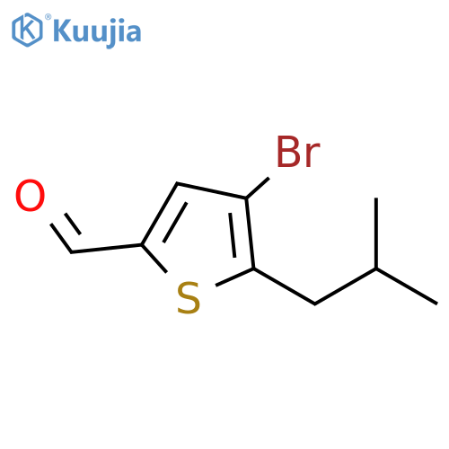 4-bromo-5-(2-methylpropyl)thiophene-2-carbaldehyde structure