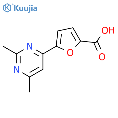 5-(2,6-Dimethyl-pyrimidin-4-yl)-furan-2-carboxylic acid structure