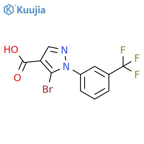 5-Bromo-1-(3-trifluoromethyl-phenyl)-1H-pyrazole-4-carboxylic acid structure