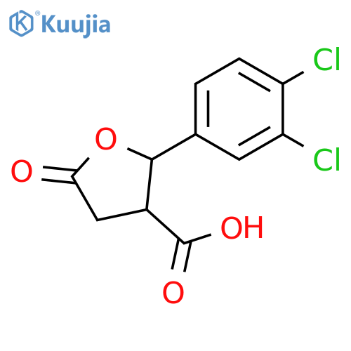 2-(3,4-Dichloro-phenyl)-5-oxo-tetrahydro-furan-3-carboxylic acid structure