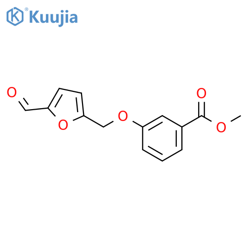 3-(5-Formyl-furan-2-ylmethoxy)-benzoic acid methyl ester structure