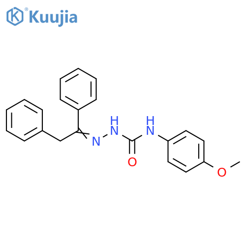 Hydrazinecarboxamide,2-(1,2-diphenylethylidene)-N-(4-methoxyphenyl)- structure