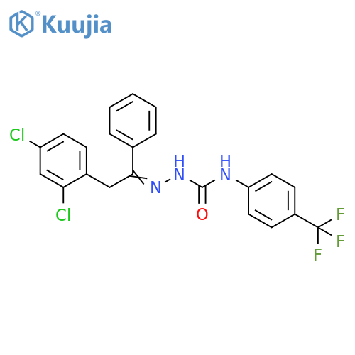 Hydrazinecarboxamide,2-[2-(2,4-dichlorophenyl)-1-phenylethylidene]-N-[4-(trifluoromethyl)phenyl]- structure