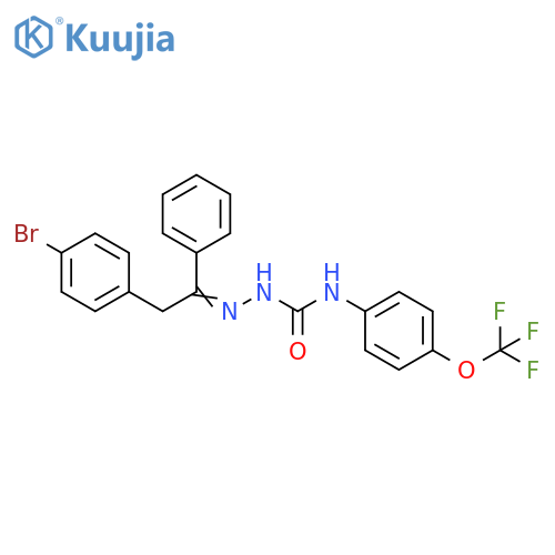 Hydrazinecarboxamide,2-[2-(4-bromophenyl)-1-phenylethylidene]-N-[4-(trifluoromethoxy)phenyl]- structure
