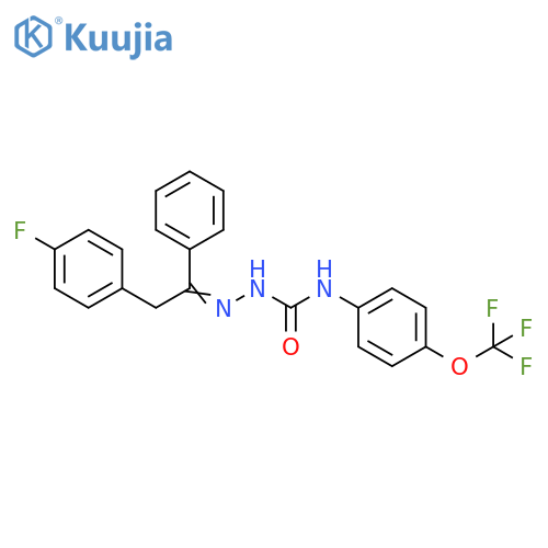 Hydrazinecarboxamide,2-[2-(4-fluorophenyl)-1-phenylethylidene]-N-[4-(trifluoromethoxy)phenyl]- structure