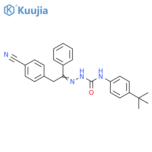 Hydrazinecarboxamide,2-[2-(4-cyanophenyl)-1-phenylethylidene]-N-[4-(1,1-dimethylethyl)phenyl]- structure