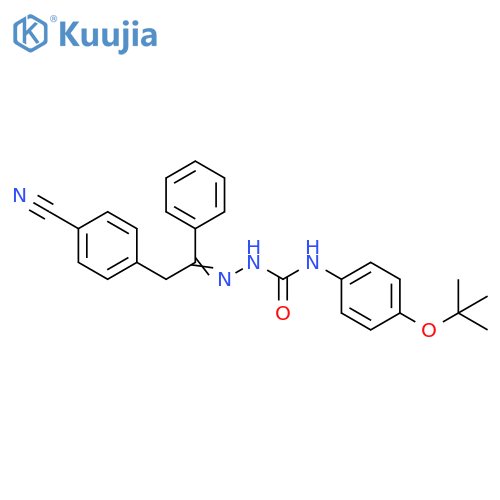 Hydrazinecarboxamide,2-[2-(4-cyanophenyl)-1-phenylethylidene]-N-[4-(1,1-dimethylethoxy)phenyl]- structure