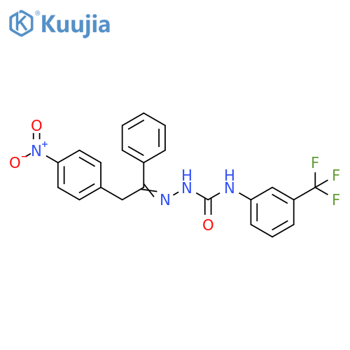 Hydrazinecarboxamide,2-[2-(4-nitrophenyl)-1-phenylethylidene]-N-[3-(trifluoromethyl)phenyl]- structure