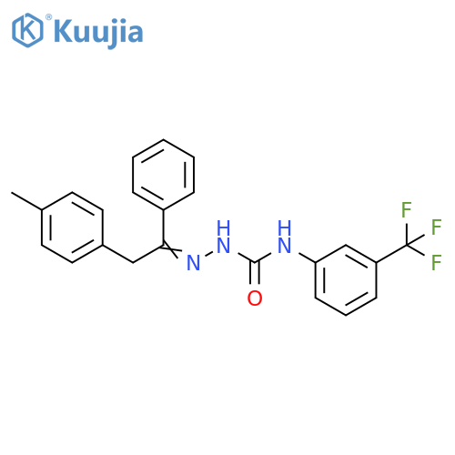 Hydrazinecarboxamide,2-[2-(4-methylphenyl)-1-phenylethylidene]-N-[3-(trifluoromethyl)phenyl]- structure
