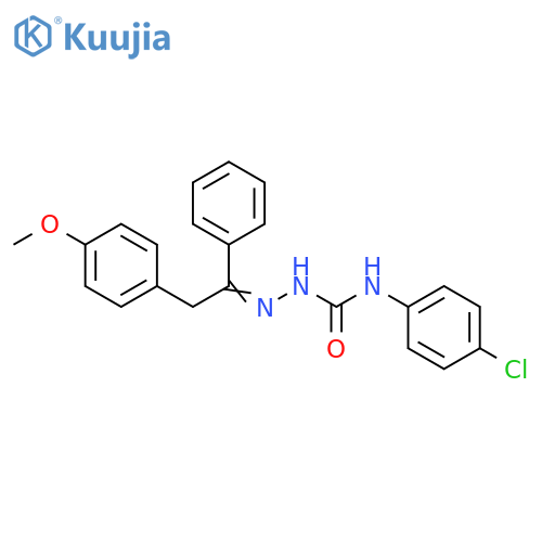 Hydrazinecarboxamide,N-(4-chlorophenyl)-2-[2-(4-methoxyphenyl)-1-phenylethylidene]- structure