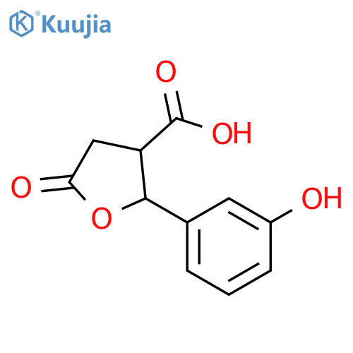 2-(3-Hydroxy-phenyl)-5-oxo-tetrahydro-furan-3-carboxylic acid structure