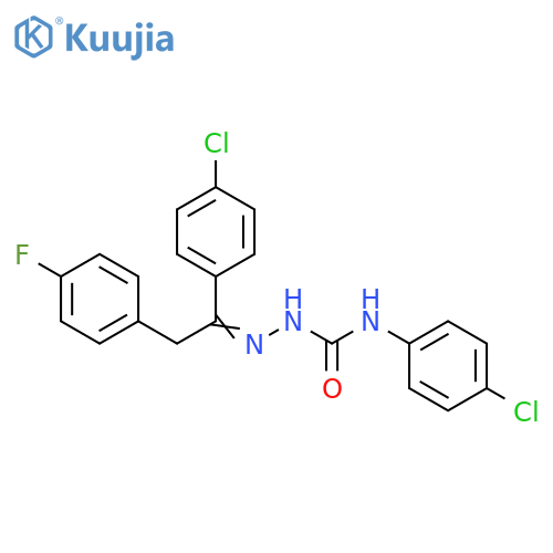 Hydrazinecarboxamide,N-(4-chlorophenyl)-2-[1-(4-chlorophenyl)-2-(4-fluorophenyl)ethylidene]- structure