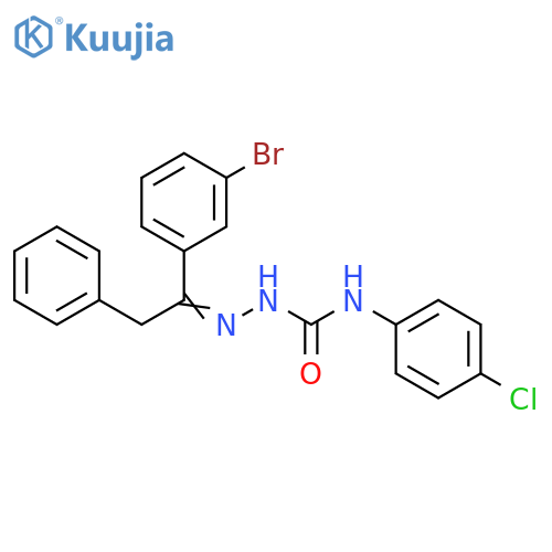 Hydrazinecarboxamide,2-[1-(3-bromophenyl)-2-phenylethylidene]-N-(4-chlorophenyl)- structure