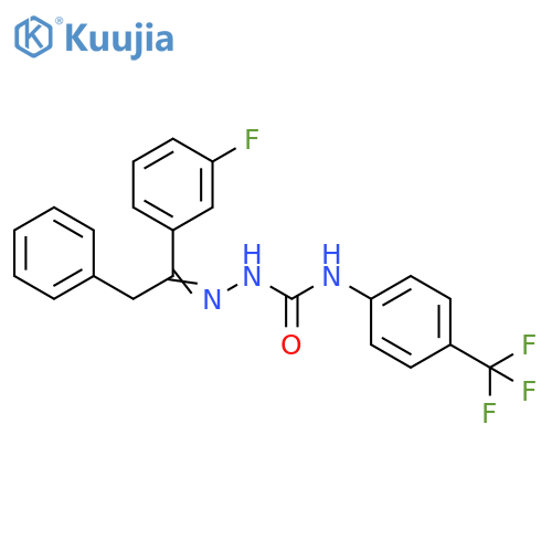Hydrazinecarboxamide,2-[1-(3-fluorophenyl)-2-phenylethylidene]-N-[4-(trifluoromethyl)phenyl]- structure