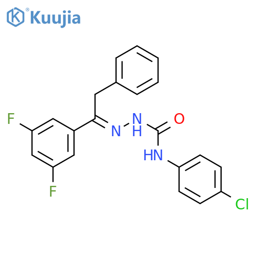 Hydrazinecarboxamide,N-(4-chlorophenyl)-2-[1-(3,5-difluorophenyl)-2-phenylethylidene]- structure