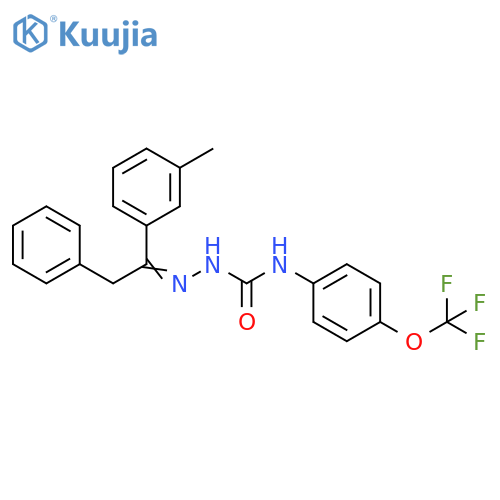 Hydrazinecarboxamide,2-[1-(3-methylphenyl)-2-phenylethylidene]-N-[4-(trifluoromethoxy)phenyl]- structure