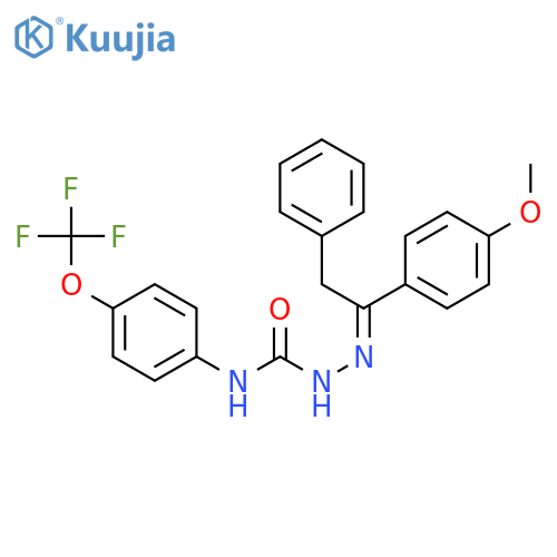 Hydrazinecarboxamide,2-[1-(4-methoxyphenyl)-2-phenylethylidene]-N-[4-(trifluoromethoxy)phenyl]- structure