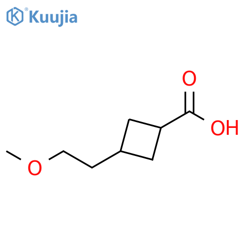 3-(2-methoxyethyl)cyclobutane-1-carboxylic acid structure