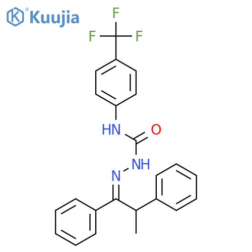 Hydrazinecarboxamide,2-(1,2-diphenylpropylidene)-N-[4-(trifluoromethyl)phenyl]- structure