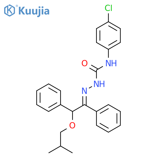 Hydrazinecarboxamide,N-(4-chlorophenyl)-2-[2-(2-methylpropoxy)-1,2-diphenylethylidene]- structure