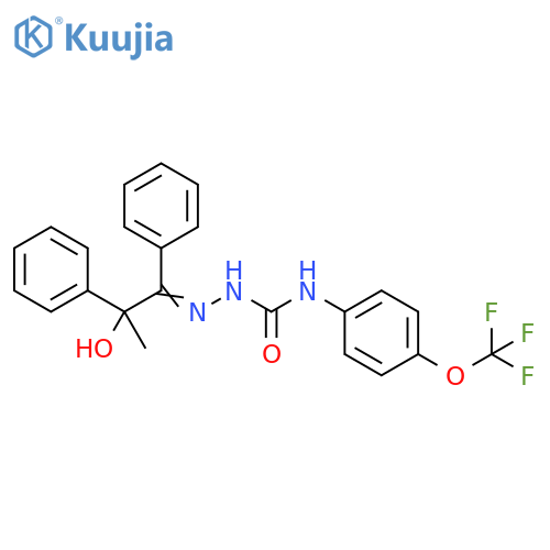 Hydrazinecarboxamide,2-(2-hydroxy-1,2-diphenylpropylidene)-N-[4-(trifluoromethoxy)phenyl]- structure