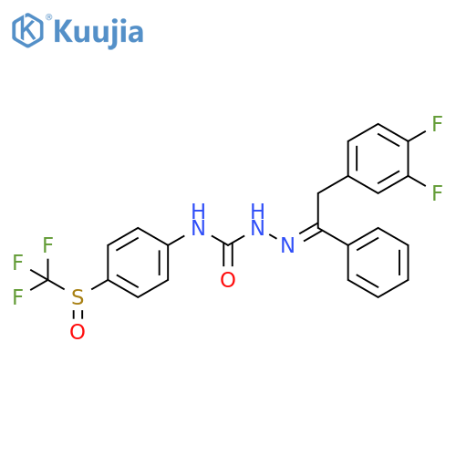 Hydrazinecarboxamide,2-[2-(3,4-difluorophenyl)-1-phenylethylidene]-N-[4-[(trifluoromethyl)sulfinyl]phenyl]- structure