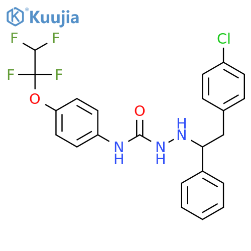 Hydrazinecarboxamide,2-[2-(4-chlorophenyl)-1-phenylethyl]-N-[4-(1,1,2,2-tetrafluoroethoxy)phenyl]- structure
