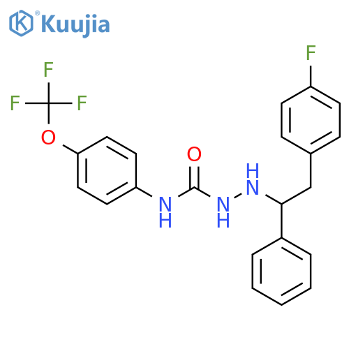 Hydrazinecarboxamide,2-[2-(4-fluorophenyl)-1-phenylethyl]-N-[4-(trifluoromethoxy)phenyl]- structure