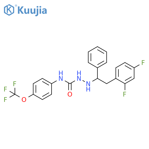 Hydrazinecarboxamide,2-[2-(2,4-difluorophenyl)-1-phenylethyl]-N-[4-(trifluoromethoxy)phenyl]- structure