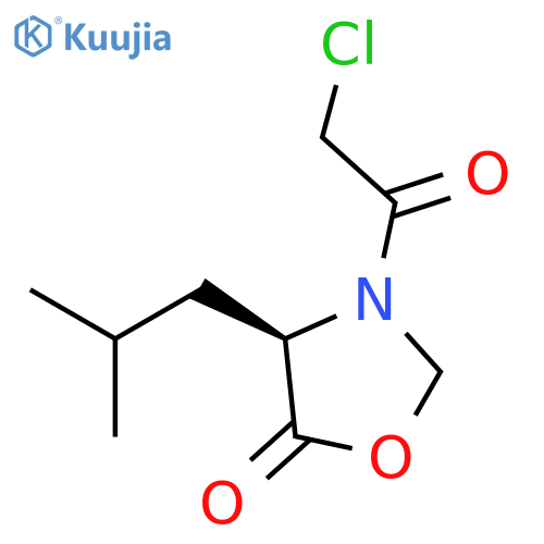 5-Oxazolidinone, 3-(chloroacetyl)-4-(2-methylpropyl)-, (R)- structure