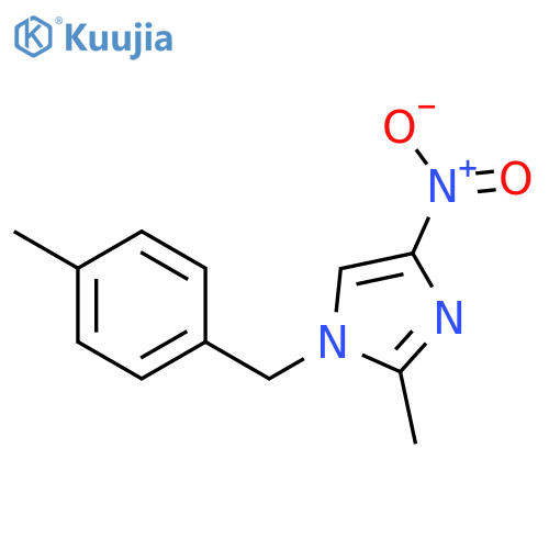 1H-Imidazole, 2-methyl-1-[(4-methylphenyl)methyl]-4-nitro- structure