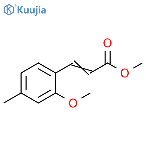 2-Propenoic acid, 3-(2-methoxy-4-methylphenyl)-, methyl ester structure