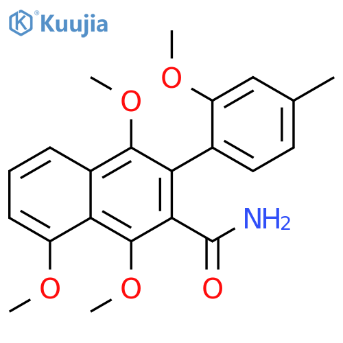 2-Naphthalenecarboxamide,1,4,8-trimethoxy-3-(2-methoxy-4-methylphenyl)- structure
