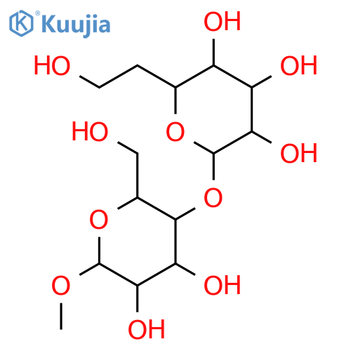b-D-Galactopyranoside, methyl4-O-(6-deoxy-a-D-manno-heptopyranosyl)- structure