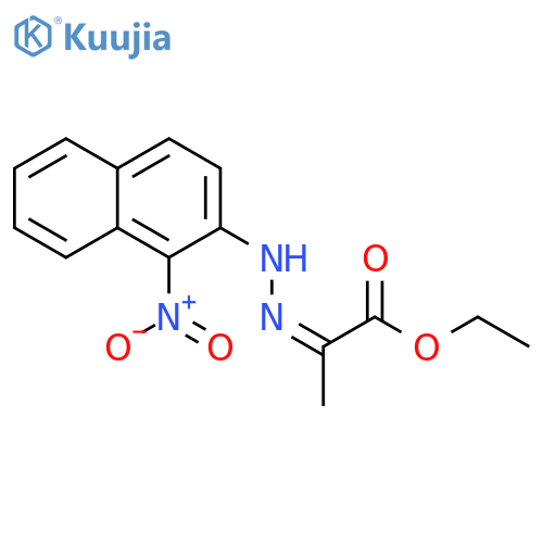 Propanoic acid, 2-[(1-nitro-2-naphthalenyl)hydrazono]-, ethyl ester, (Z)- structure