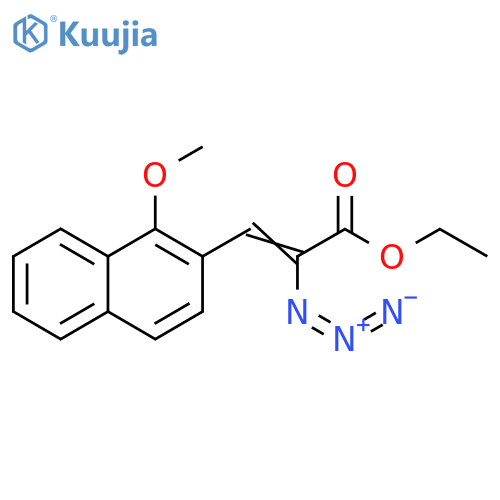 2-Propenoic acid, 2-azido-3-(1-methoxy-2-naphthalenyl)-, ethyl ester structure