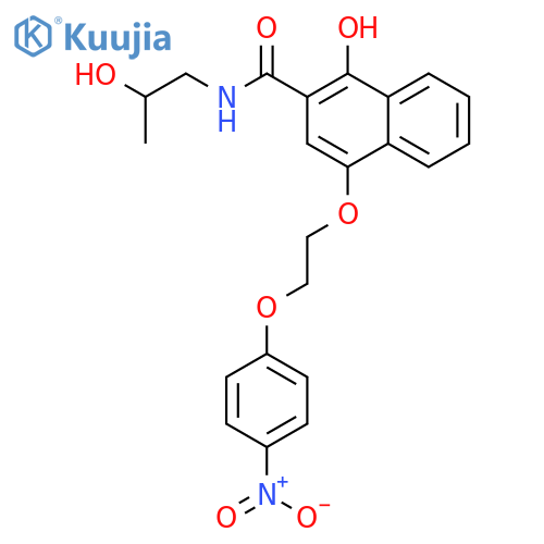 2-Naphthalenecarboxamide,1-hydroxy-N-(2-hydroxypropyl)-4-[2-(4-nitrophenoxy)ethoxy]- structure