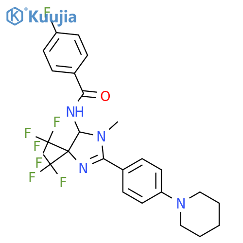 Benzamide,N-[4,5-dihydro-1-methyl-2-[4-(1-piperidinyl)phenyl]-4,4-bis(trifluoromethyl)-1H-imidazol-5-yl]-4-fluoro- structure