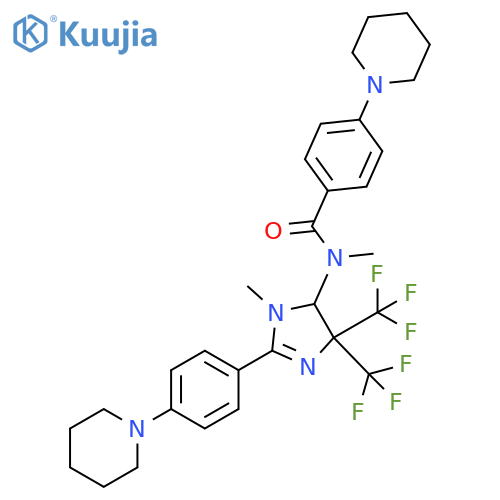 Benzamide,N-[4,5-dihydro-1-methyl-2-[4-(1-piperidinyl)phenyl]-4,4-bis(trifluoromethyl)-1H-imidazol-5-yl]-N-methyl-4-(1-piperidinyl)- structure