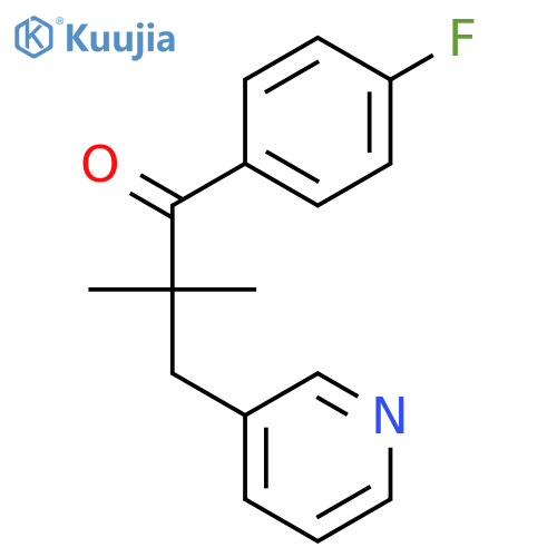 1-Propanone, 1-(4-fluorophenyl)-2,2-dimethyl-3-(3-pyridinyl)- structure